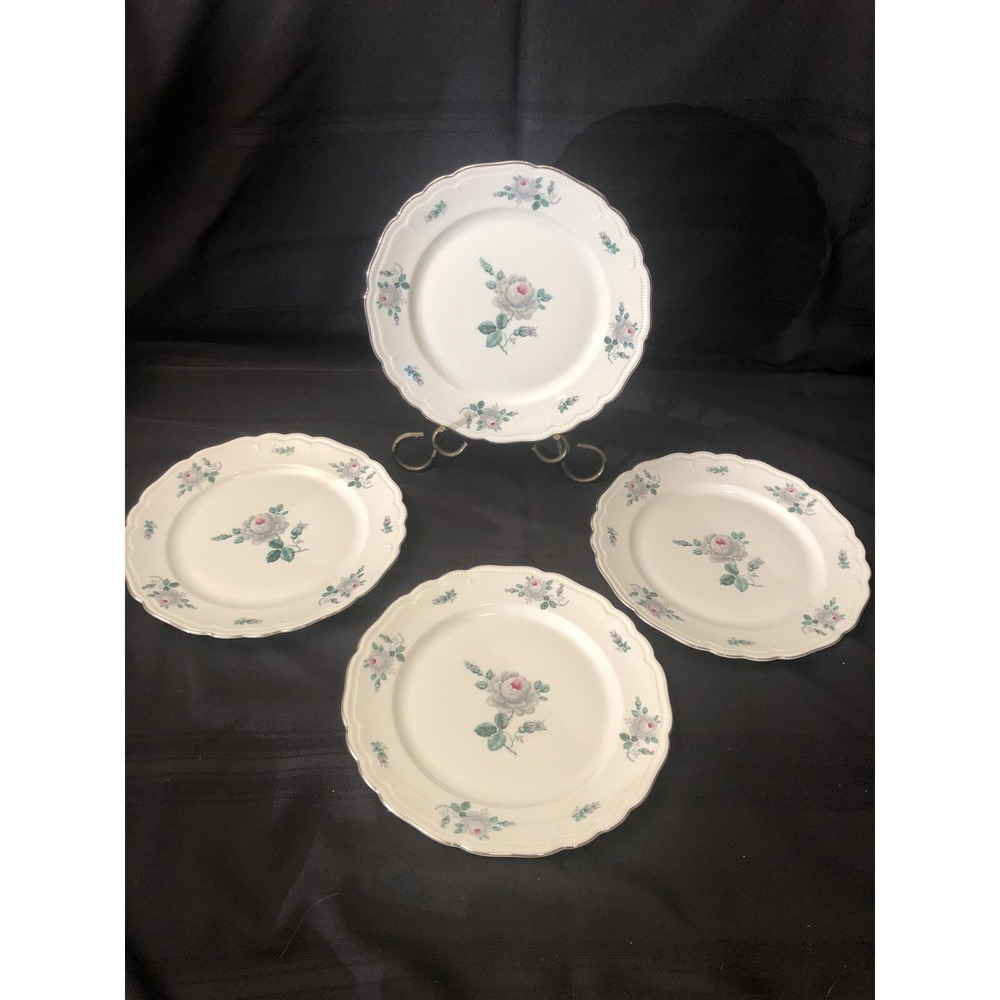 PMR Bavaria, Jaeger & Co Dinner Plates  - Pasadena Design , Platinum Crown, Rose